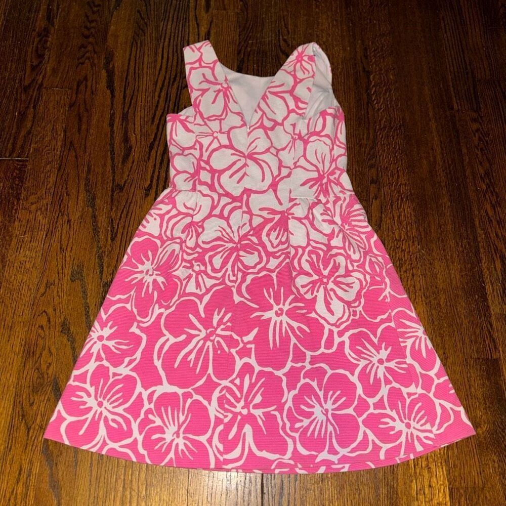 Lilly Pulitzer Pink and White Floral Dress - Picture 2 of 4